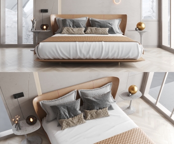 Modern Double Bed-ID:979279997