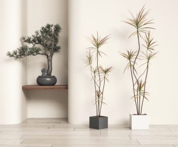Modern Potted Green Plant-ID:563169006