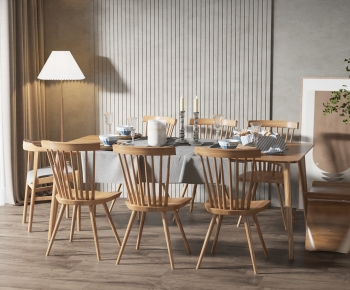 Nordic Style Dining Table And Chairs-ID:563124901