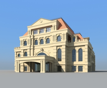 Simple European Style Building Appearance-ID:994077923