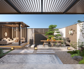 New Chinese Style Courtyard/landscape-ID:343863017