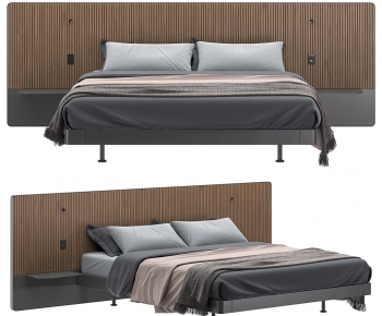 Modern Double Bed-ID:668031936