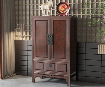 New Chinese Style Side Cabinet-ID:371696004