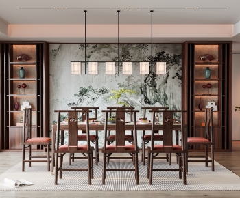 New Chinese Style Dining Room-ID:853636038
