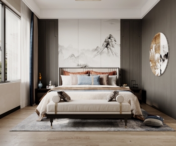 New Chinese Style Bedroom-ID:111635923