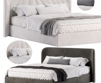 Modern Double Bed-ID:376310358