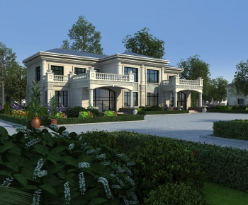 Simple European Style Villa Appearance-ID:376466997