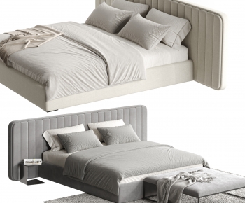 Modern Double Bed-ID:910830593