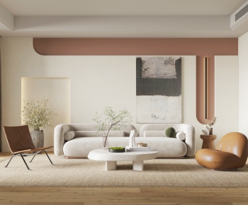 Modern A Living Room-ID:641737949