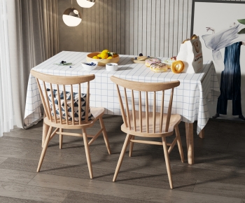 Nordic Style Dining Table And Chairs-ID:827825074