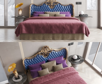 Simple European Style Double Bed-ID:467432984