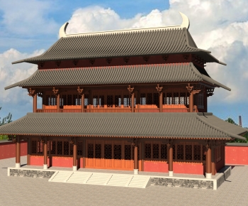 Chinese Style Ancient Architectural Buildings-ID:301614056