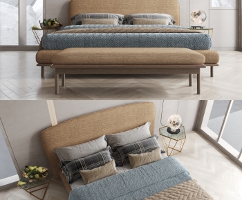 Modern Double Bed-ID:731204997