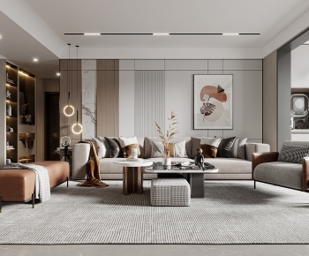 Modern A Living Room-ID:934369653