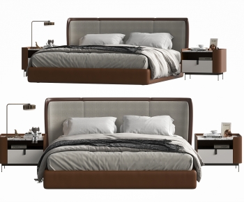Modern Double Bed-ID:711801152