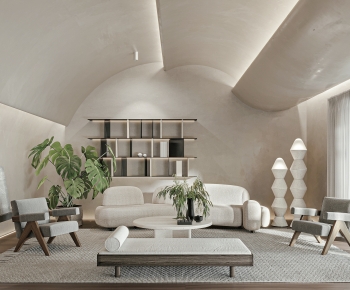 Wabi-sabi Style A Living Room-ID:681216967