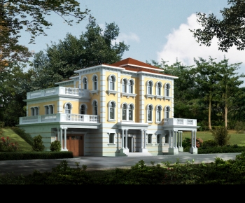 European Style Classical Style Villa Appearance-ID:303436999