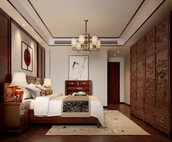 Chinese Style Bedroom-ID:929956913