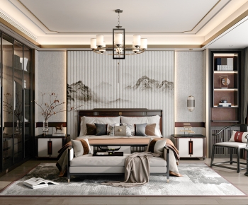 New Chinese Style Bedroom-ID:720021961