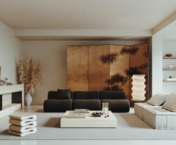Wabi-sabi Style A Living Room-ID:308552034