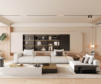 Modern Wabi-sabi Style A Living Room-ID:114276893