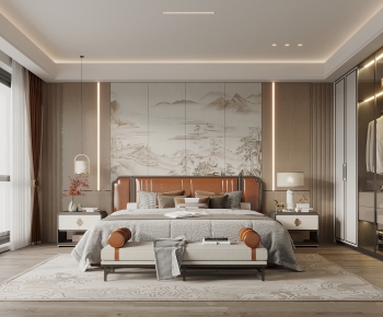 New Chinese Style Bedroom-ID:272562031