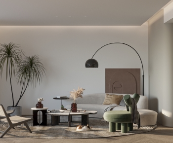 Wabi-sabi Style A Living Room-ID:391290907