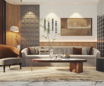 Wabi-sabi Style A Living Room-ID:827990061