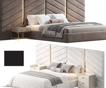 Modern Double Bed-ID:364125019