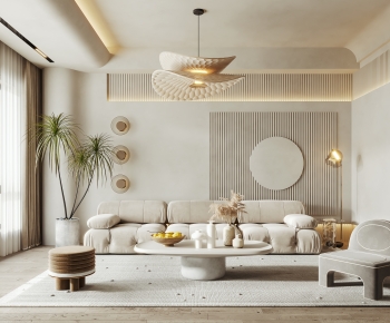 Wabi-sabi Style A Living Room-ID:624176033
