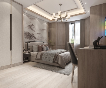 New Chinese Style Bedroom-ID:169446958
