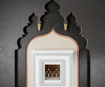 伊斯兰风格欧式古典壁炉3D模型