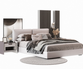 Modern Double Bed-ID:494843018