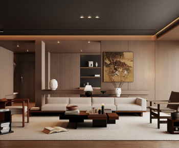 Wabi-sabi Style A Living Room-ID:832942961