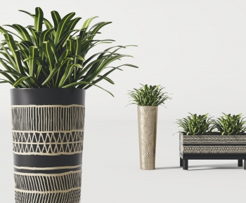 Modern Potted Green Plant-ID:270200014