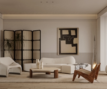 Wabi-sabi Style A Living Room-ID:240710025