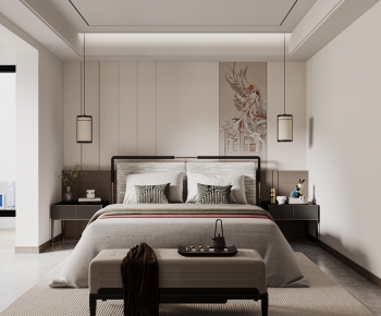 New Chinese Style Bedroom-ID:438029815