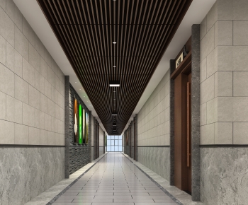 New Chinese Style Corridor Elevator Hall-ID:121550616