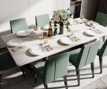 Modern Dining Table And Chairs-ID:440759756