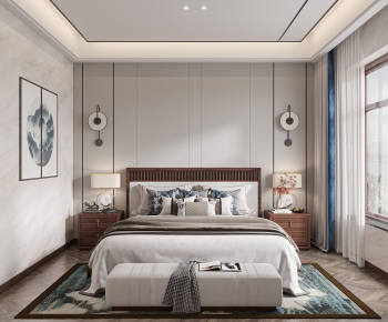 New Chinese Style Bedroom-ID:952939994