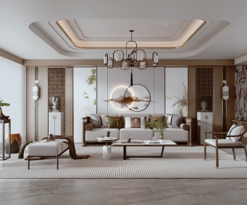 New Chinese Style A Living Room-ID:404280902