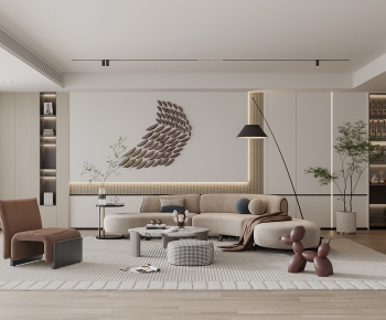 Modern A Living Room-ID:988739975