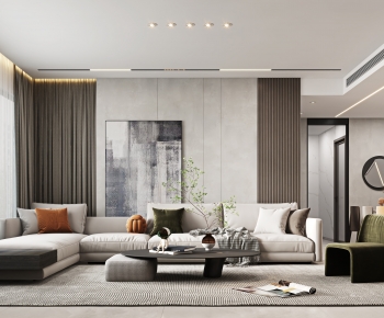 Modern A Living Room-ID:598074915