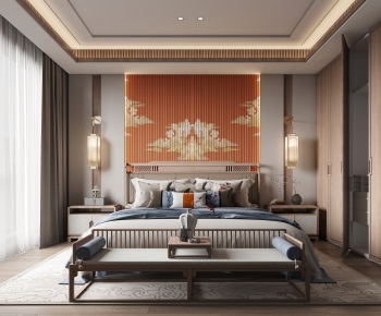 New Chinese Style Bedroom-ID:760870046