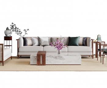 新中式沙发茶几组合-ID:242659095