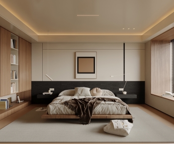 Wabi-sabi Style Bedroom-ID:647629984