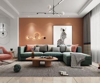 Modern A Living Room-ID:498990067