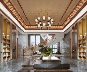 New Chinese Style Lobby Hall-ID:860400238
