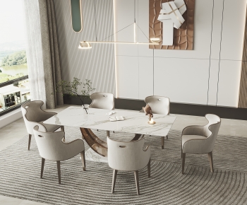 Modern Dining Table And Chairs-ID:352253916