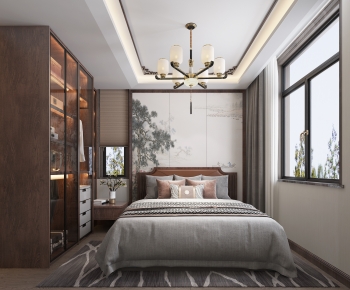 New Chinese Style Bedroom-ID:411799913